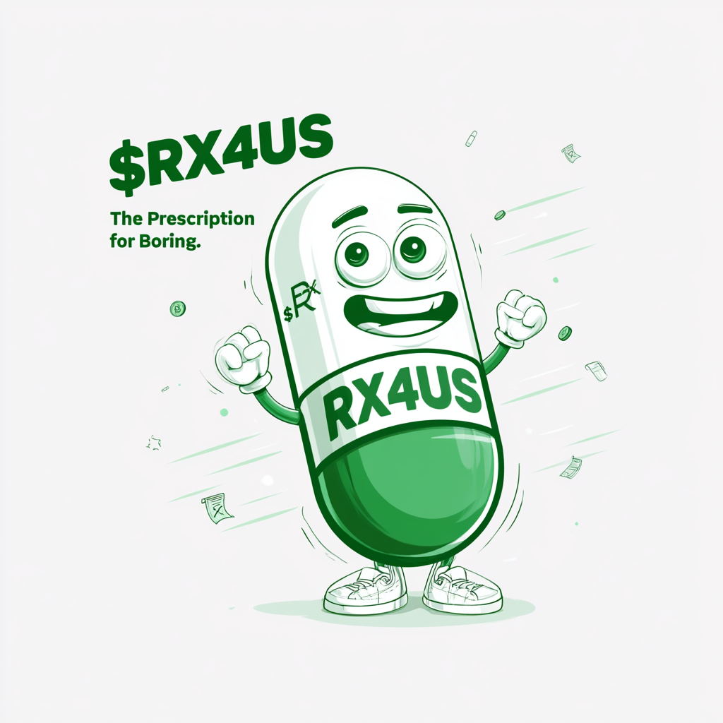 Rex, the RX4US pill mascot